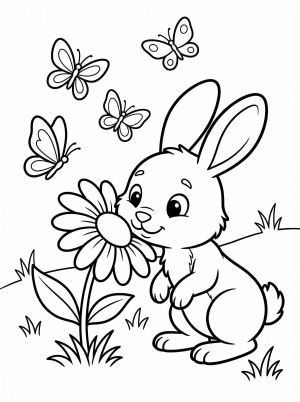 Bunnies coloring pages
