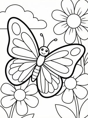 Butterflies coloring pages