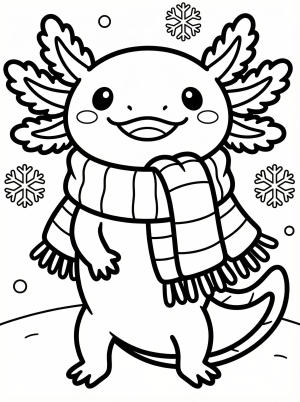 Cute Axolotl Scarf