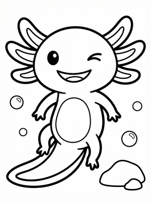 Cute Axolotl Wink