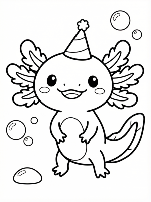 Cute Axolotl with Hat