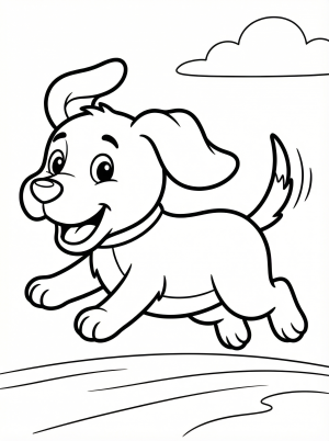 Running Dog coloring page