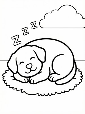 Sleeping Dog coloring page