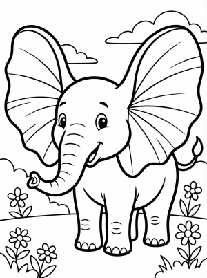 Elephants coloring pages