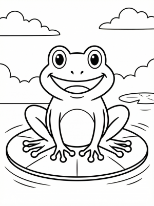 Frogs coloring pages