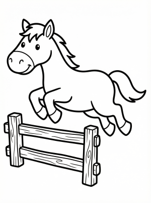 Horse Jumping coloring page