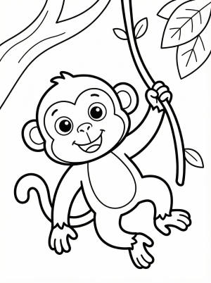 Monkeys coloring pages
