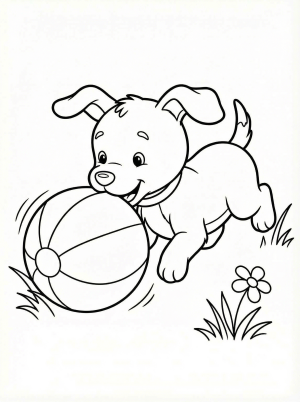 Puppies coloring pages