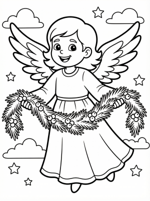 Christmas Angels coloring pages
