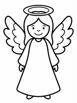 Angel With Wings and Halo