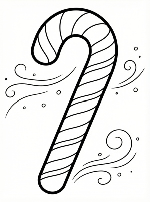 Candy Cane Ornament coloring page