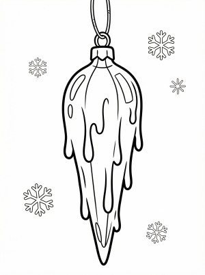Icicle Ornament coloring page