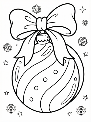 Ornament With Bow coloring page