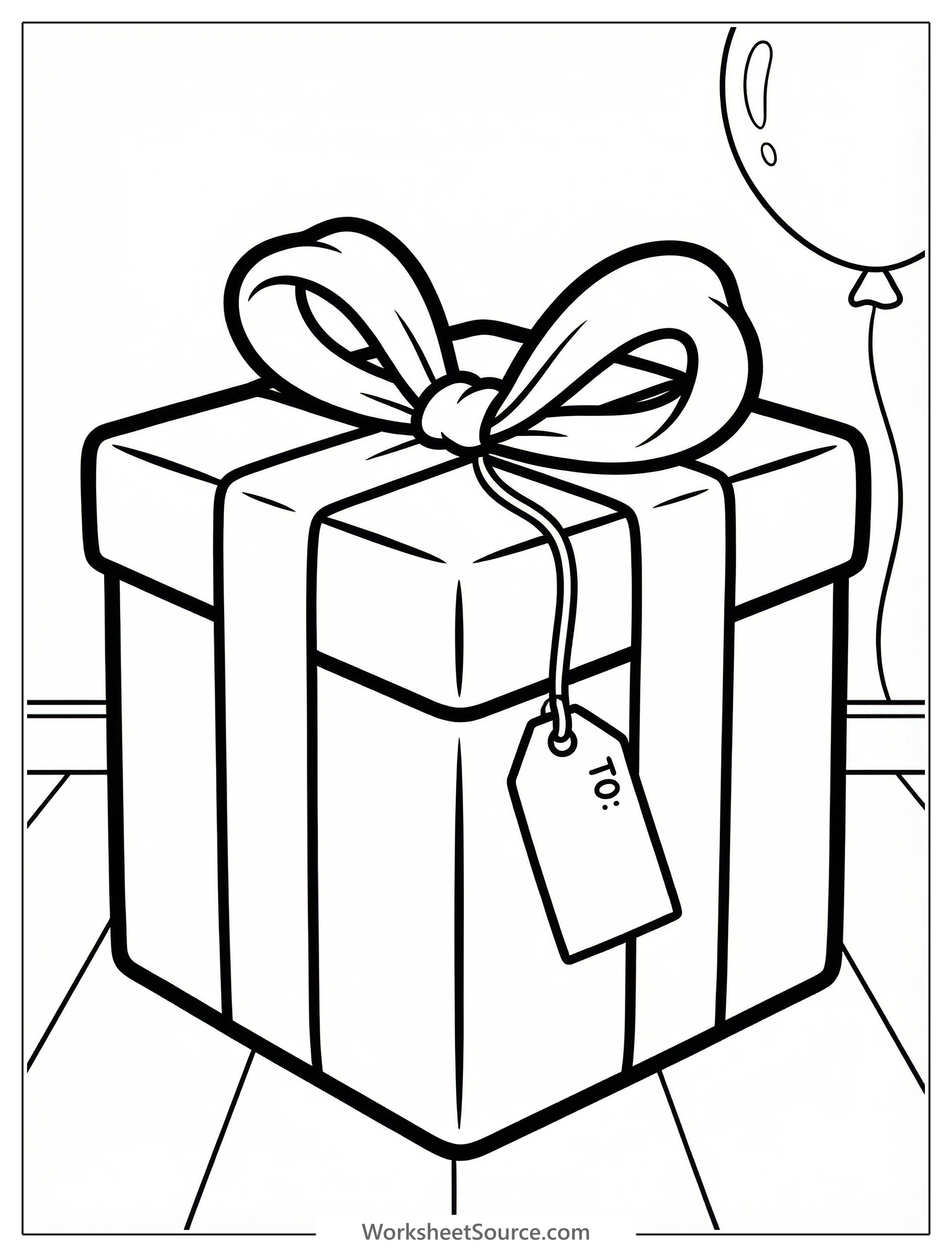 Present With Tag — Mewarnai