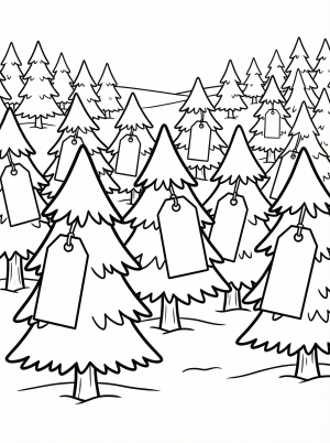 Christmas Tree Farm coloring page