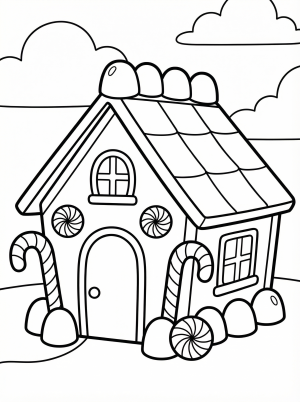 Gingerbread coloring pages