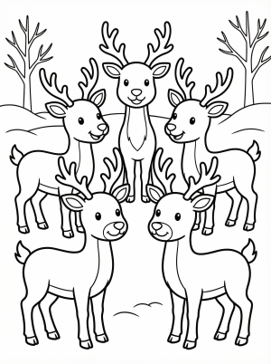 Reindeer coloring pages
