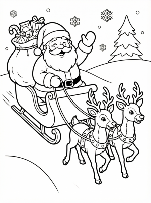 Santa coloring pages