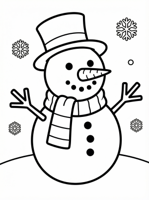 Snowman coloring pages