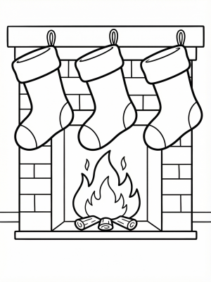 Stockings coloring pages