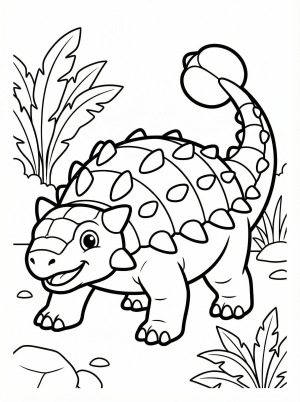 Ankylosaurus coloring pages