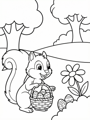 Egg hunt with a squirrel