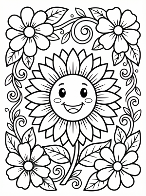 Flowers coloring pages