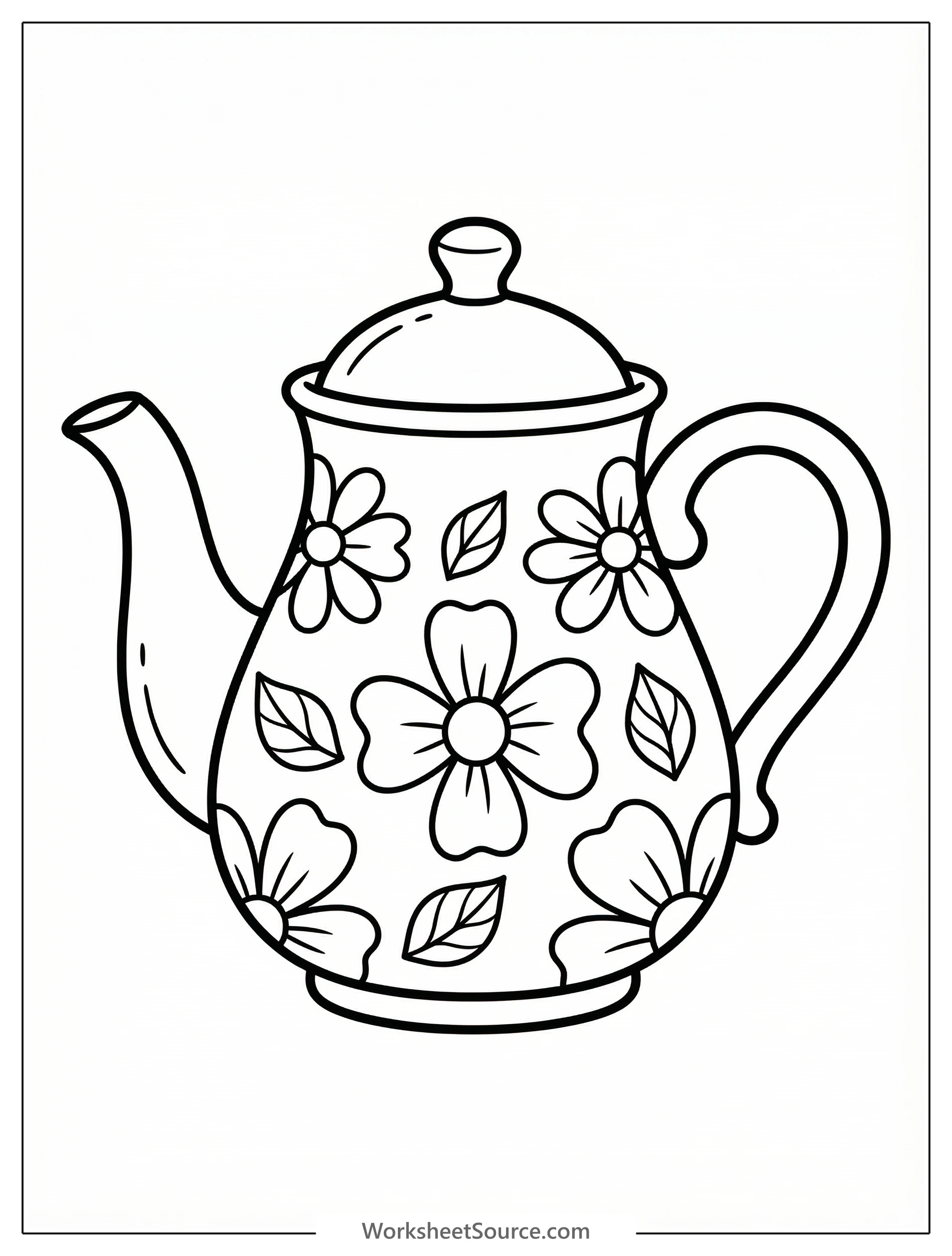 Intricate vintage style floral pattern coloring page featuring detailed flowers, leaves, and swirling vines in a classic, ornate design for children.