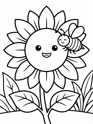 Sunflowers coloring pages
