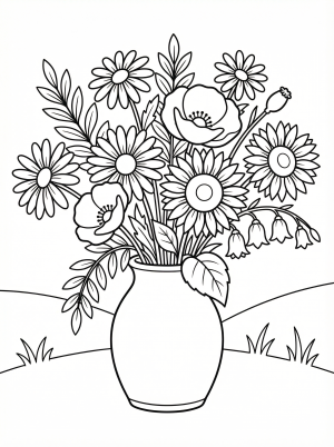 Wildflowers coloring pages