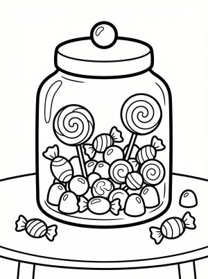 Candy coloring pages