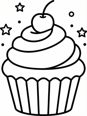 Cupcakes coloring pages