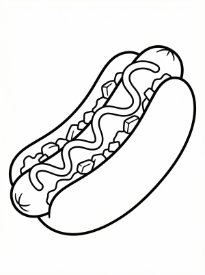 Hot Dogs coloring pages