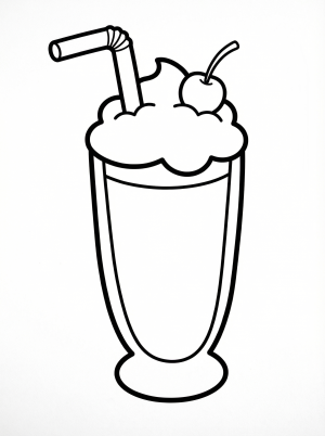 Milkshake coloring pages