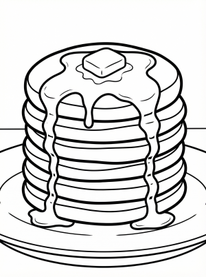 Pancakes coloring pages