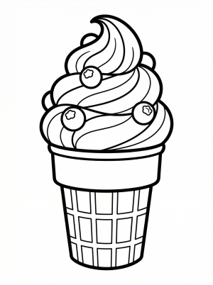 Blueberry swirl ice cream