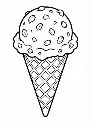 Nutty ice cream with peanuts