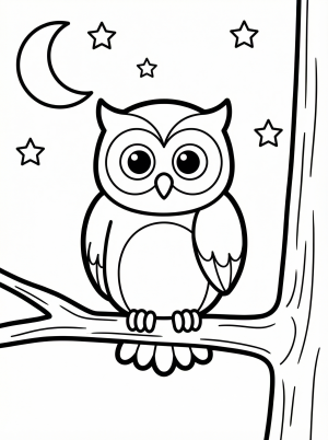 Owls coloring pages