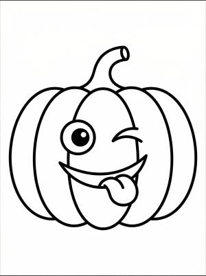 Funny Pumpkin Face coloring page