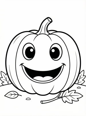 Smiling Pumpkin coloring page
