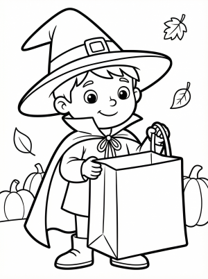 Witch Costume coloring page