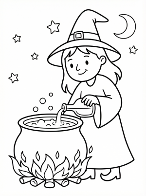 Witches coloring pages