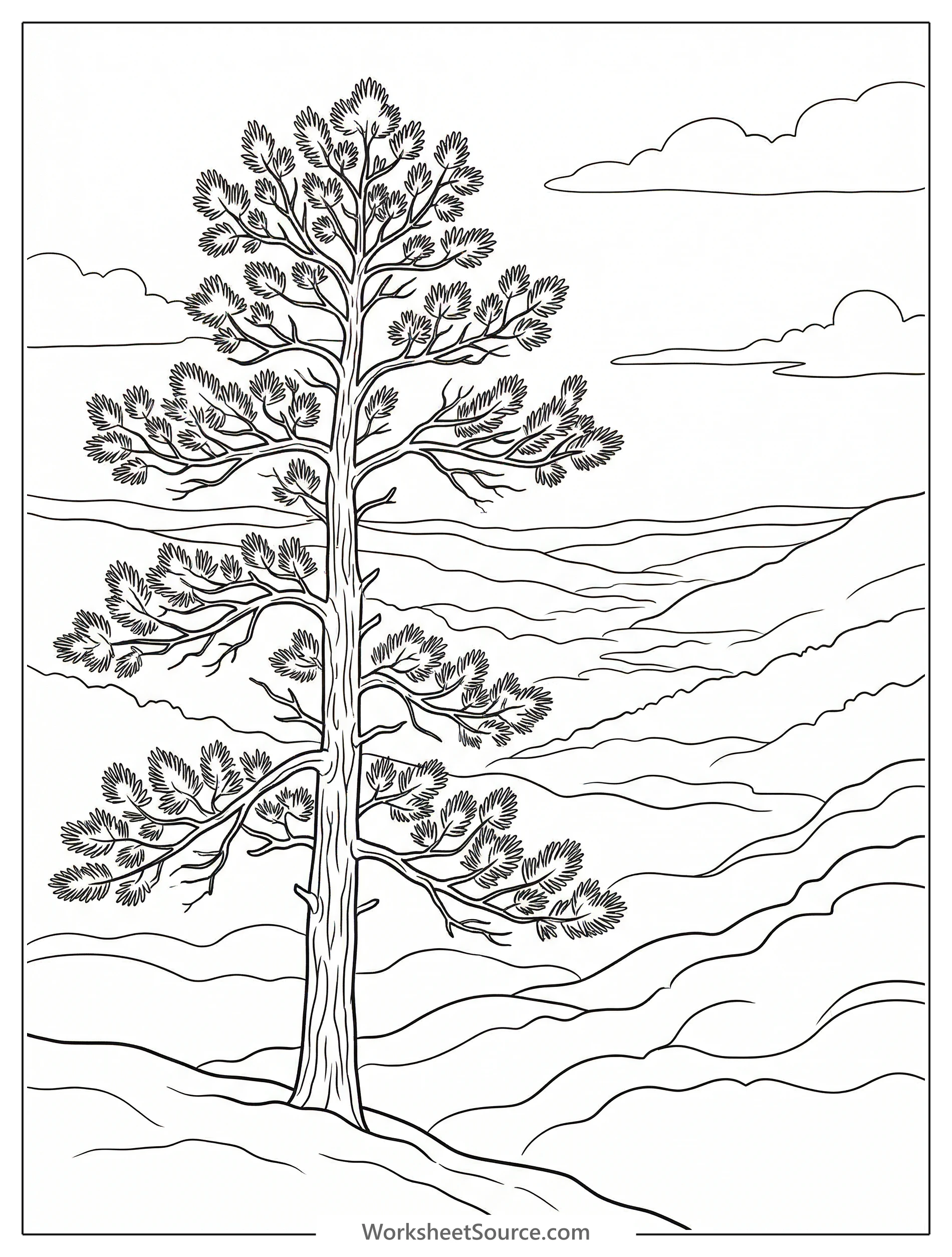 Digital illustration of a serene valley landscape enveloped in soft, atmospheric morning mist, featuring distant hills and sparse trees in a calming lofi aesthetic.