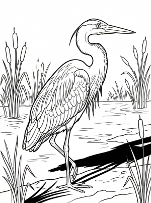 Coloring page depicting long, dramatic shadows cast by a low, late afternoon sun across a serene, minimalist landscape, evoking a lofi aesthetic atmosphere.