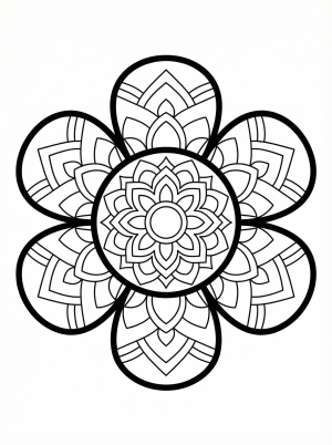Complex Mandalas coloring pages