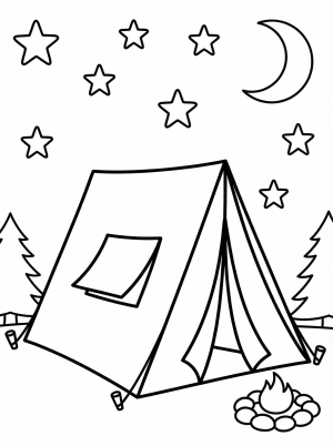 Camping coloring pages