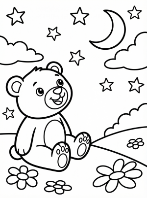 Starry Night coloring page