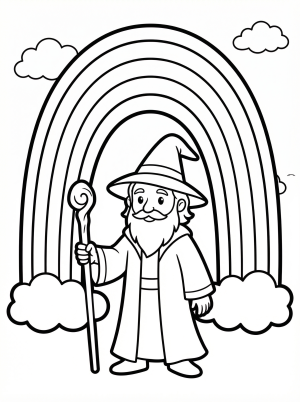 Rainbow with a wizard