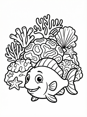 Corals coloring pages