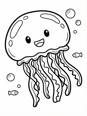 Jellyfishes coloring pages